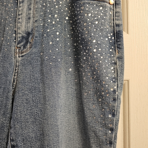Judy Blue Skinny Distressed Embellished Jeans - Picture 4 of 16